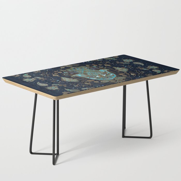 Hamsa Hand -Hand of Fatima Blue Gemstones Coffee Table Gallery Image 1