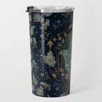 Hamsa Hand -Hand of Fatima Blue Gemstones Travel Mug Gallery Image 3