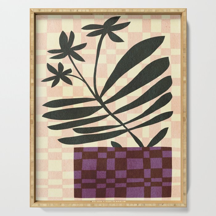 Abstract-botanical 45 Serving Tray Gallery Image 1