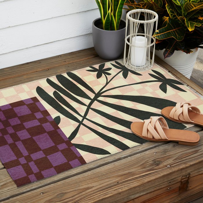Abstract-botanical 45 Outdoor Rug Gallery Image 2