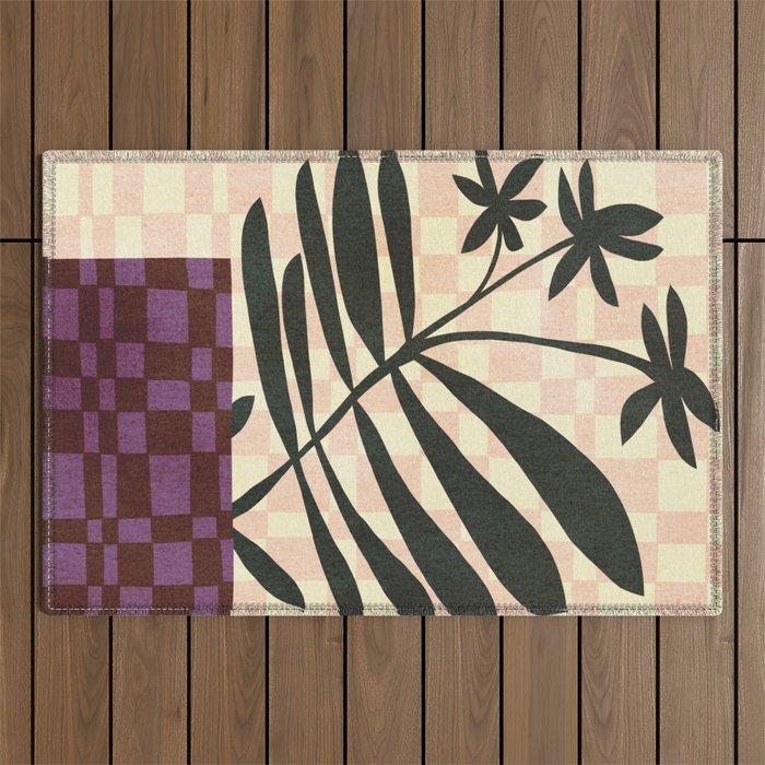 Abstract-botanical 45 Outdoor Rug Gallery Image 1