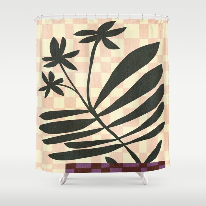 Abstract-botanical 45 Shower Curtain Gallery Image 1