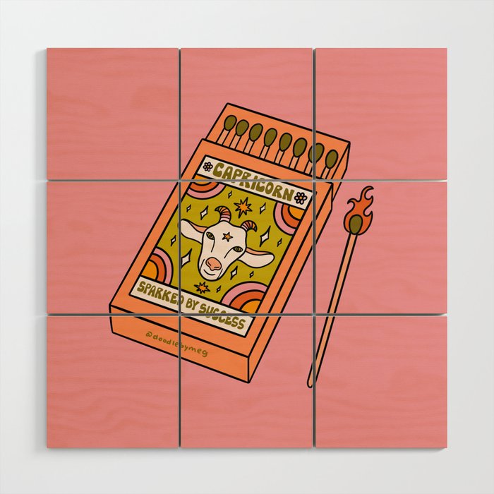 Capricorn Matchbox Wood Wall Art Gallery Image 1