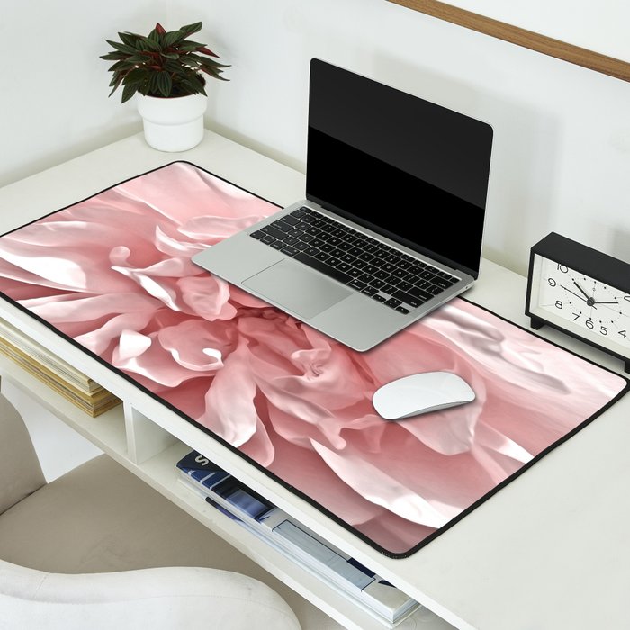 Pink Blush Rose Desk Mat Gallery Image 2