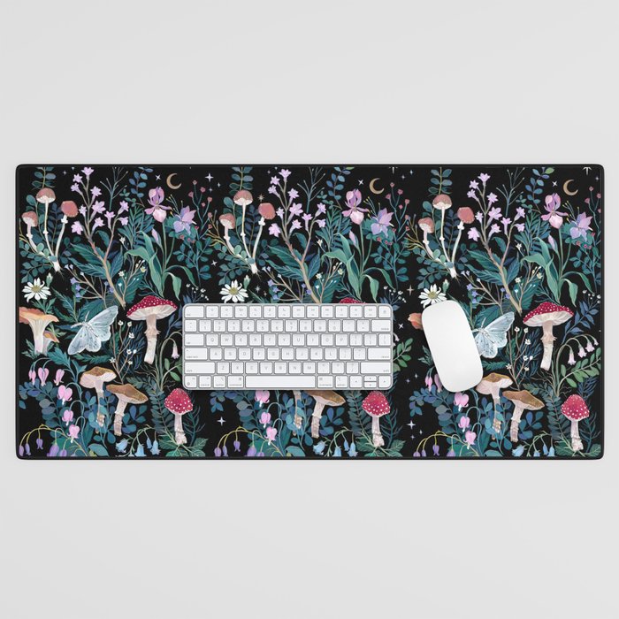 Night Mushrooms Desk Mat Gallery Image 1