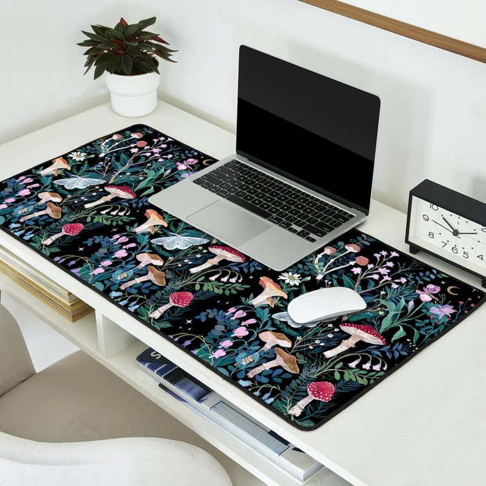 Night Mushrooms Desk Mat Gallery Image 2