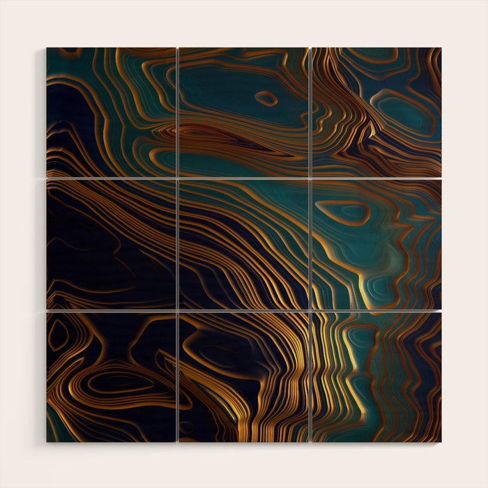 Peacock Ocean Wood Wall Art Gallery Image 1