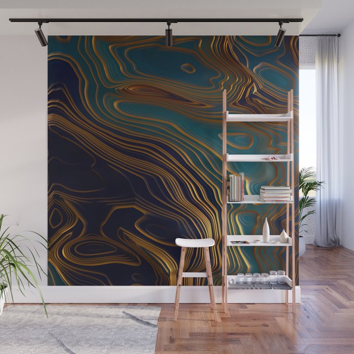 Peacock Ocean Wall Mural Gallery Image 1
