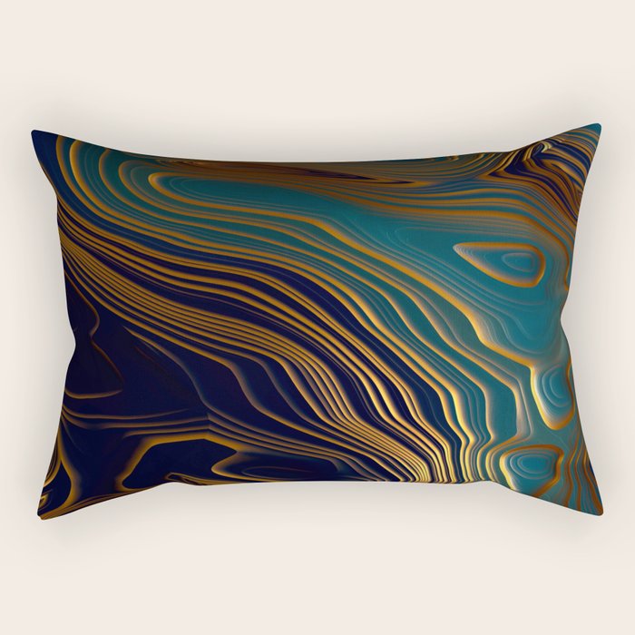 Peacock Ocean Rectangular Pillow Gallery Image 1
