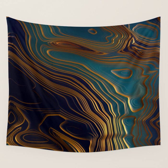 Peacock Ocean Wall Tapestry Gallery Image 4