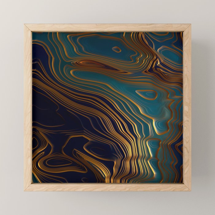 Peacock Ocean Mini Art Print Gallery Image 1