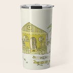 simple living costa rica pura vida // retro surf art by surfy birdy Travel Mug Gallery Image 1