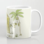 simple living costa rica pura vida // retro surf art by surfy birdy Coffee Mug Gallery Image 1