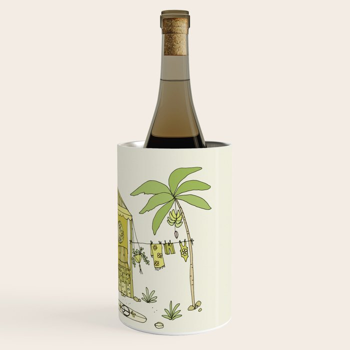 simple living costa rica pura vida // retro surf art by surfy birdy Wine Chiller Gallery Image 3