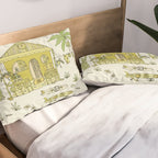simple living costa rica pura vida // retro surf art by surfy birdy Pillow Sham Gallery Image 2