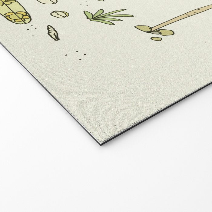 simple living costa rica pura vida // retro surf art by surfy birdy Welcome Mat Gallery Image 2