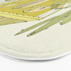 simple living costa rica pura vida // retro surf art by surfy birdy Bath Mat Gallery Image 3