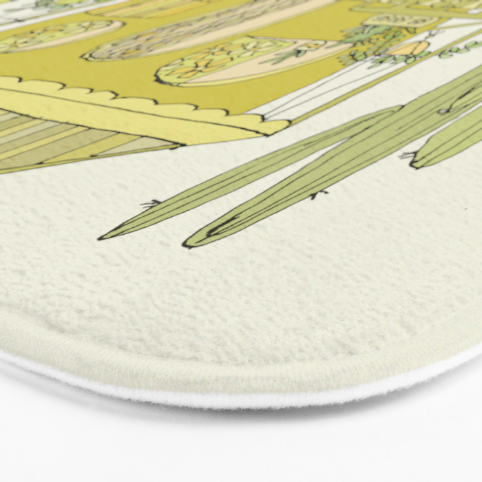 simple living costa rica pura vida // retro surf art by surfy birdy Bath Mat Gallery Image 3