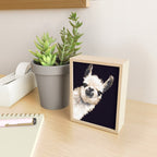 Sneaky Llama in Black Mini Art Print Gallery Image 2