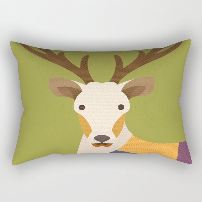 Red Deer Rectangular Pillow Gallery Image 2