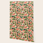 Pink flamingoes, tropical palm leaves, retro, Hollywood style,  Wallpaper Gallery Image 2