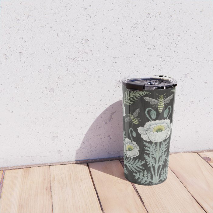Poppies and Bees Travel Mug Gallery Image 4