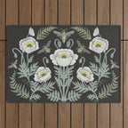 Poppies and Bees Outdoor Rug Gallery Image 1