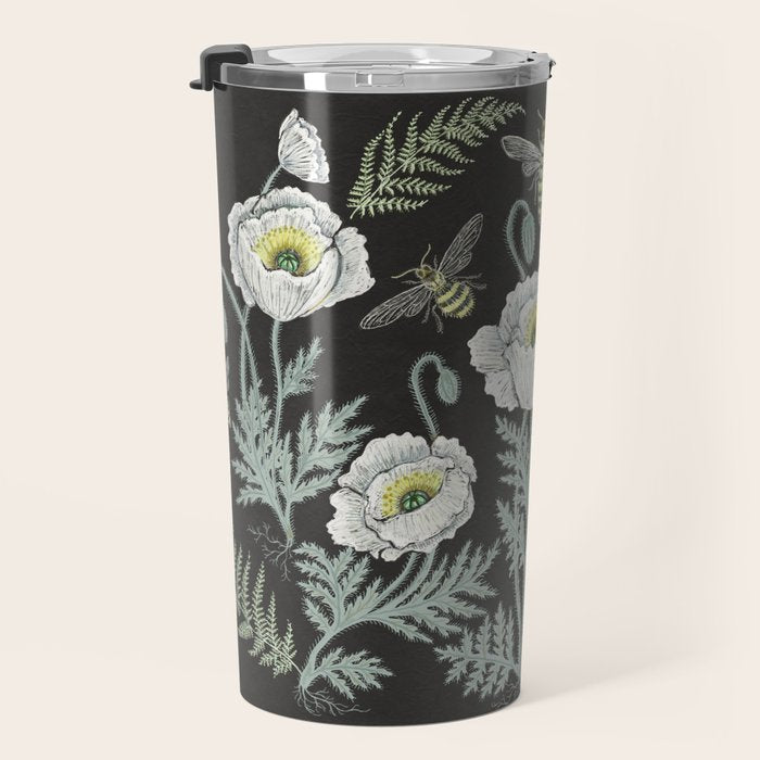 Poppies and Bees Travel Mug Gallery Image 3