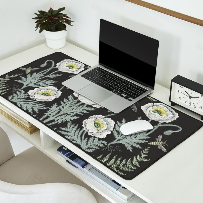Poppies and Bees Desk Mat Gallery Image 2