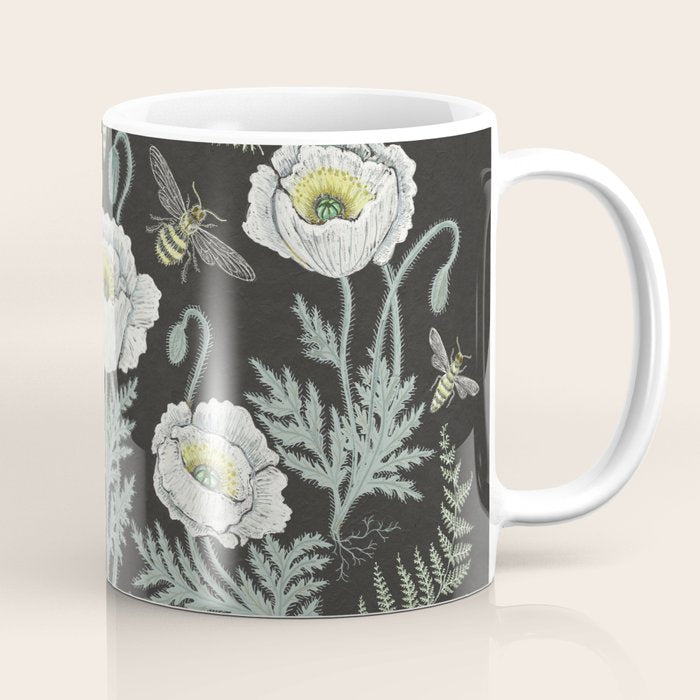 Poppies and Bees Coffee Mug Gallery Image 1