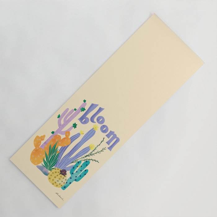 Cactus Blooms Yoga Mat Gallery Image 1