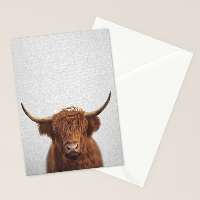 Highland Cow - Colorful Stationery Card Gallery Image 2