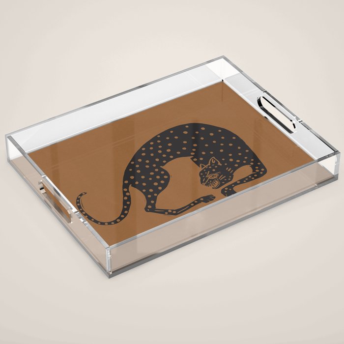 Blockprint Cheetah Acrylic Tray Gallery Image 1
