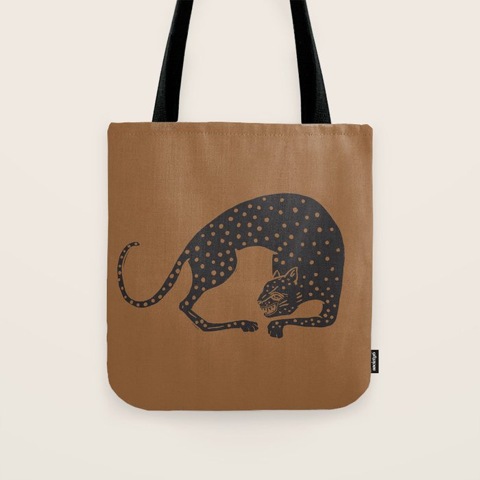 Blockprint Cheetah Tote Bag Gallery Image 1