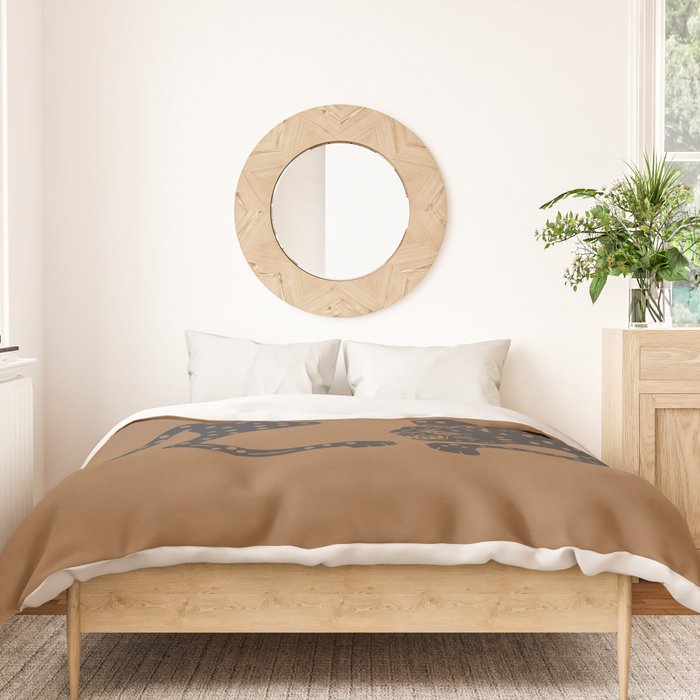 Blockprint Cheetah Duvet Cover Gallery Image 3