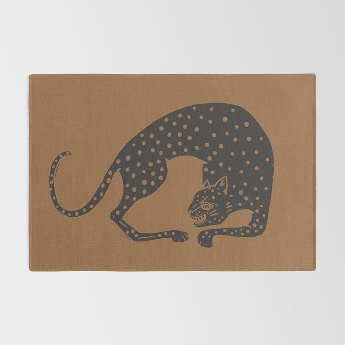 Blockprint Cheetah Rug Gallery Image 2