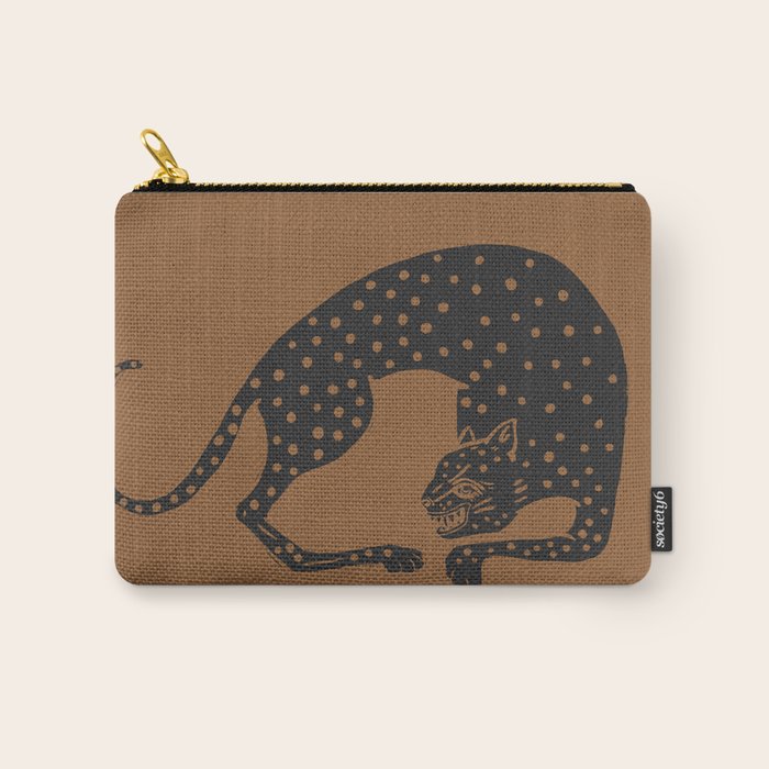 Blockprint Cheetah Carry All Pouch Gallery Image 1