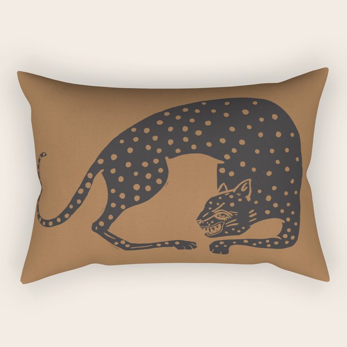 Blockprint Cheetah Rectangular Pillow Gallery Image 1