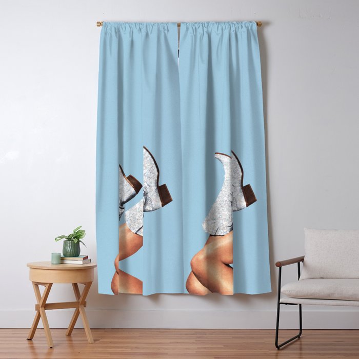 These Boots - Glitter Blue II Window Curtain Gallery Image 1