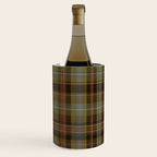Heritage Tartan Plaid Pattern in Earth Tones with Olive, Rust Wine Chiller Gallery Image 2