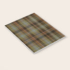 Heritage Tartan Plaid Pattern in Earth Tones with Olive, Rust Notebook Gallery Image 3