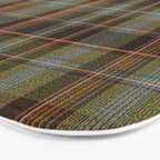 Heritage Tartan Plaid Pattern in Earth Tones with Olive, Rust Bath Mat Gallery Image 3