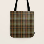 Heritage Tartan Plaid Pattern in Earth Tones with Olive, Rust Tote Bag Gallery Image 1