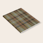 Heritage Tartan Plaid Pattern in Earth Tones with Olive, Rust Notebook Gallery Image 2