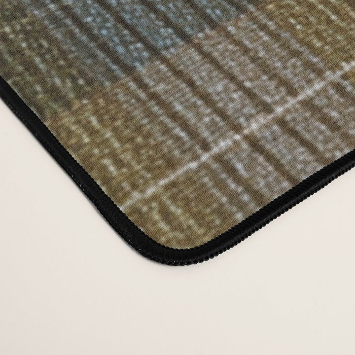 Heritage Tartan Plaid Pattern in Earth Tones with Olive, Rust Desk Mat Gallery Image 4