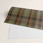 Heritage Tartan Plaid Pattern in Earth Tones with Olive, Rust Wrapping Paper Gallery Image 2