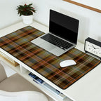 Heritage Tartan Plaid Pattern in Earth Tones with Olive, Rust Desk Mat Gallery Image 2