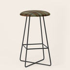 Heritage Tartan Plaid Pattern in Earth Tones with Olive, Rust Stool Gallery Image 1