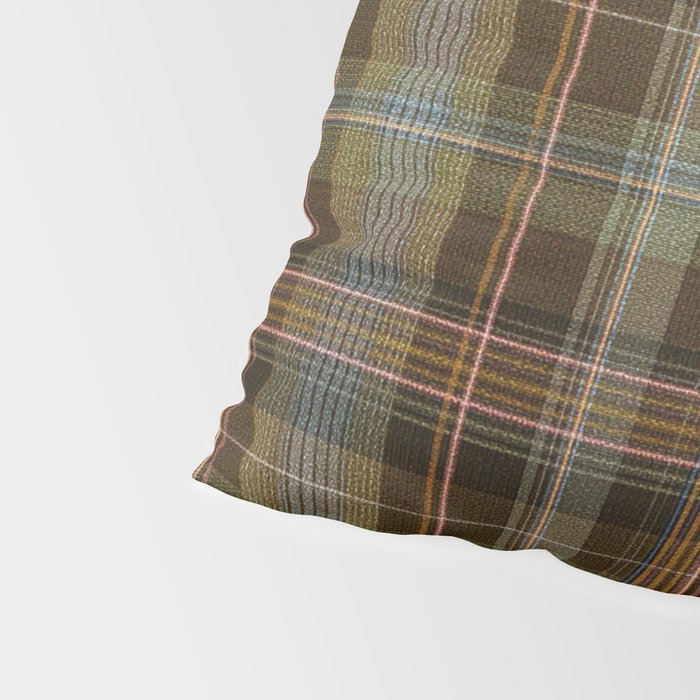 Heritage Tartan Plaid Pattern in Earth Tones with Olive, Rust Pillow Sham Gallery Image 4
