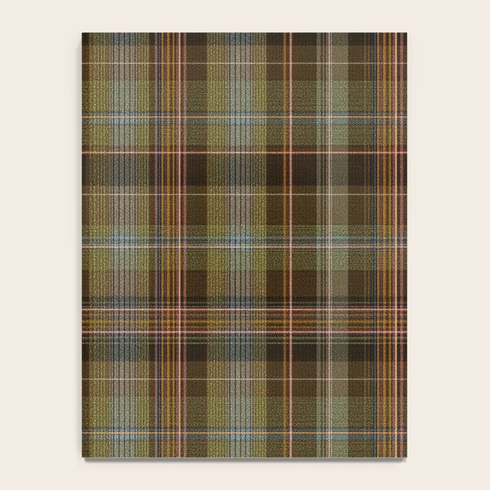 Heritage Tartan Plaid Pattern in Earth Tones with Olive, Rust Notebook Gallery Image 4